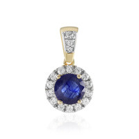 Ciondolo in argento con Zaffiro Blu del Madagascar