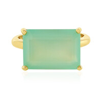 Anello in argento con Calcedonio Acqua
