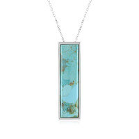 Collana in argento con Turchese Kingman Mohave Blu (Faszination Türkis)