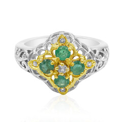 Anello in argento con Smeraldo Brasiliano