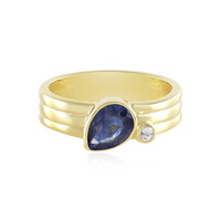 Anello in argento con Zaffiro Blu del Madagascar