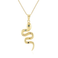 Collana in argento con Diamante Verde I2