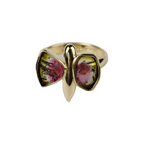 Anello in argento con Tormalina Anguria