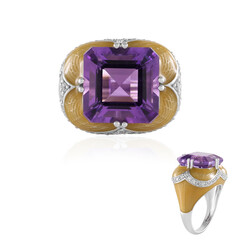 Anello in argento con Ametista Rose de France (Adela Silber)
