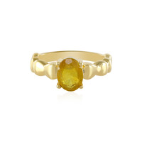 Anello in argento con Zaffiro Giallo del Madagascar