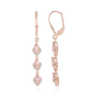 Orecchini in argento con Tormalina Rosa