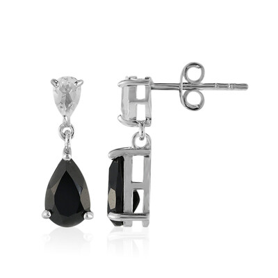 Orecchini in argento con Spinello Nero