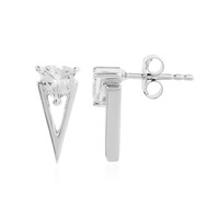 Orecchini in argento con Topazio Bianco