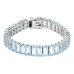 Bracciale in argento con Topazio Blu Cielo