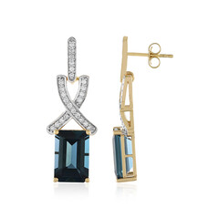 Orecchini in oro con Topazio Blu Londra (SUHANA)
