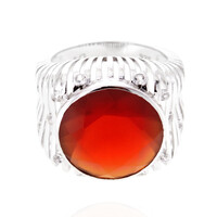 Anello in argento con Agata Rossa