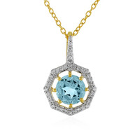 Collana in argento con Topazio Blu Cielo