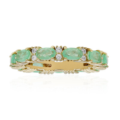 Anello in argento con Quarzo verde pastello