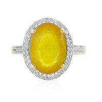 Anello in argento con Zaffiro Giallo del Madagascar
