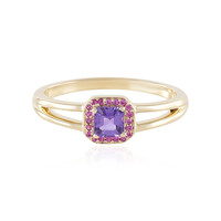 Anello in oro con Zaffiro Ceylon Porpora (non riscaldato)