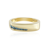 Anello in argento con Diamante Blu I2