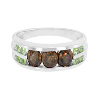 Anello in argento con Zircone Cioccolato