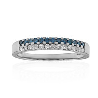 Anello in platino con Diamante Blu SI2