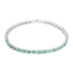 Bracciale in argento con Smeraldo Zambia