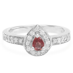 Anello in argento con Rubino Malawi