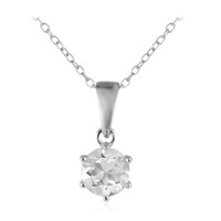 Collana in argento con Topazio Bianco