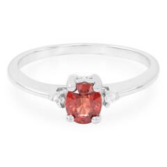 Anello in argento con Granato Malaya