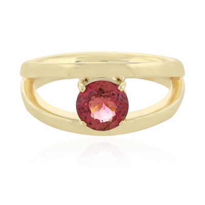 Anello in oro con Tormalina Neon della Nigeria (AMAYANI)