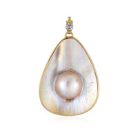 Ciondolo in argento con Perla Mabe (Bali Barong)