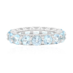 Anello in argento con Topazio Blu Cielo