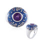 Anello in argento con Ametista (Adela Silber)