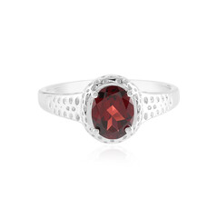 Anello in argento con Granato Mozambico
