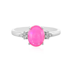 Anello in argento con Opale Rosa dell'Etiopia