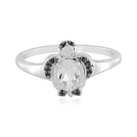 Anello in argento con Topazio Bianco