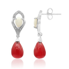 Orecchini in argento con Giadeite Rossa