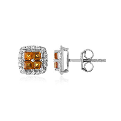 Orecchini in argento con Citrino