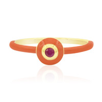 Anello in argento con Rubino della Birmania