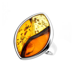 Anello in argento con Ambra Baltica