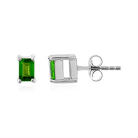 Orecchini in argento con Diopside Russo
