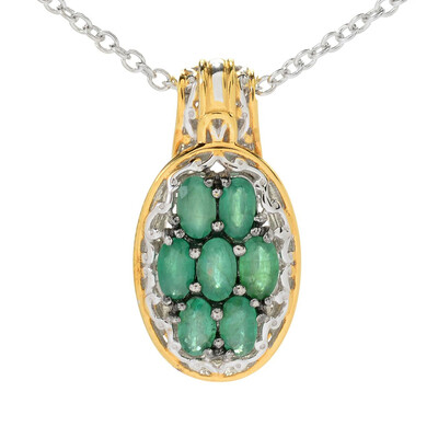 Collana in argento con Smeraldo Zambia (Gems en Vogue)
