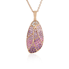 Collana in argento con Zaffiro Rosa (KM by Juwelo)