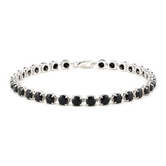Bracciale in argento con Spinello Nero