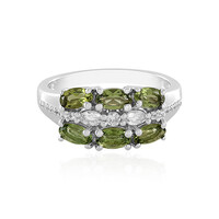 Anello in argento con Moldavite