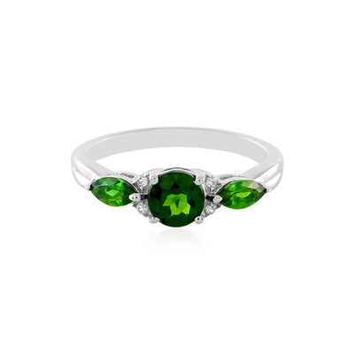 Anello in argento con Diopside Russo