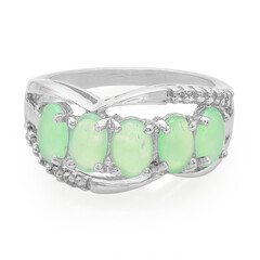 Anello in argento con Crisoprasio Imperiale