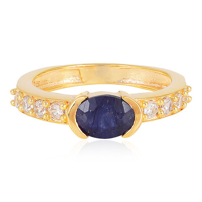 Anello in argento con Zaffiro Blu del Madagascar