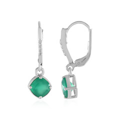 Orecchini in argento con Onice Verde