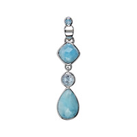 Ciondolo in argento con Larimar