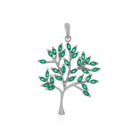 Ciondolo in argento con Onice Verde
