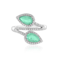 Anello in argento con Smeraldo Russo