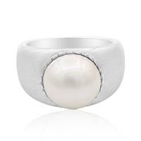Anello in argento con Perla Mabe (TPC)